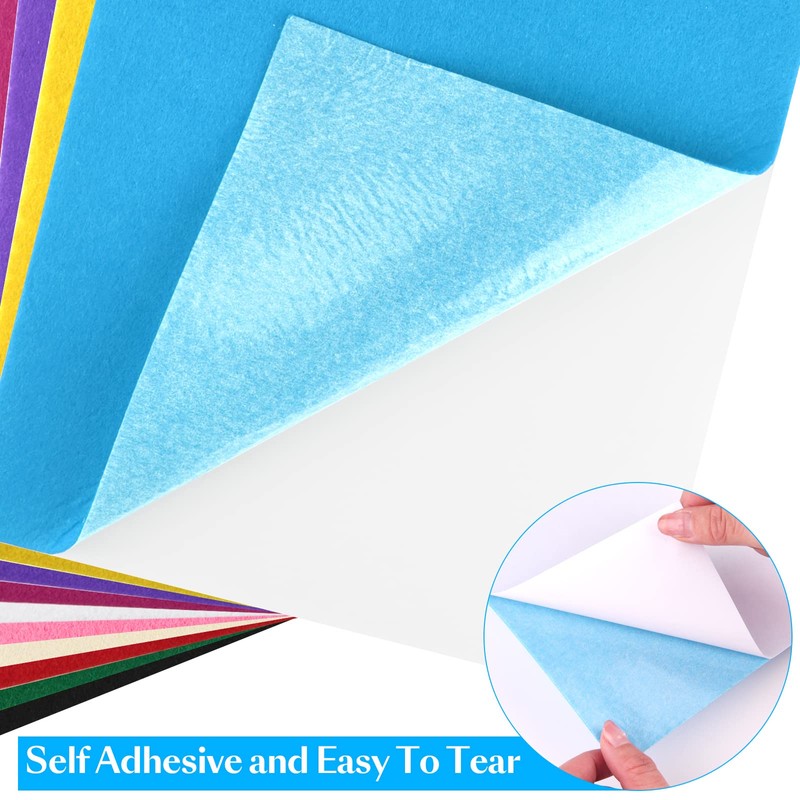 CHRORINE 10 Pcs Felt Fabric Sheets Self Adhesive Felt Sheets
