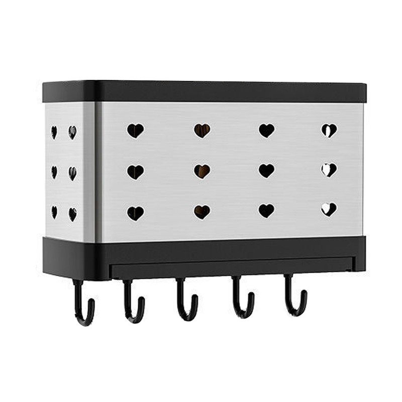 Utensil Holder Stainless Steel Wall Mount Chopstick Draining Storage Shelf