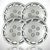Elite Auto Chrome 4-Pack of 14' Push-on Silver Hubcaps fit
