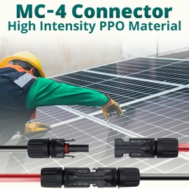 TOMSHIELE MC-4 Connector Photovoltaic Connectors 5 Pairs (Male/Female) of Solar Connectors, Plus a Complimentary Pair of Wrenches Durable Photovoltaic Cable Connector
