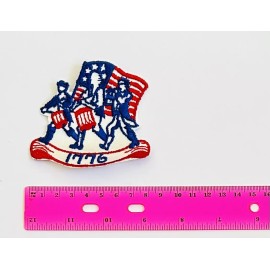 Vintage 1776 Iron On Patch Patriots American History Red White Blue 1776 Patch USA Patch Embroidered New