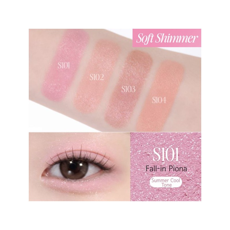 CLIO Soft Blending Shadow Stick 1.4g [Shimmer/Matte/Glitter], Color:S101. Fallin Peony