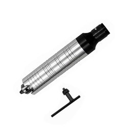 0.3-4mm Flexible Shaft Fits, Flex Shaft Drill Chuck Handle Adapter Attachment for Dremel Compatible Rotary Angle Grinder Tool with Wrench, Silver