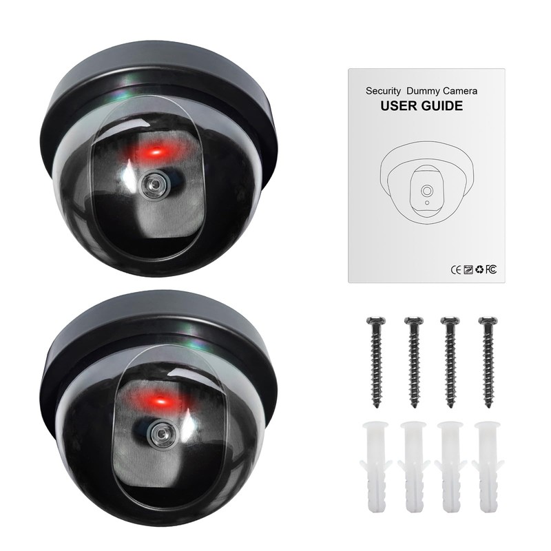 Fake Camera Security Dummy with Red Flashing LED Light -