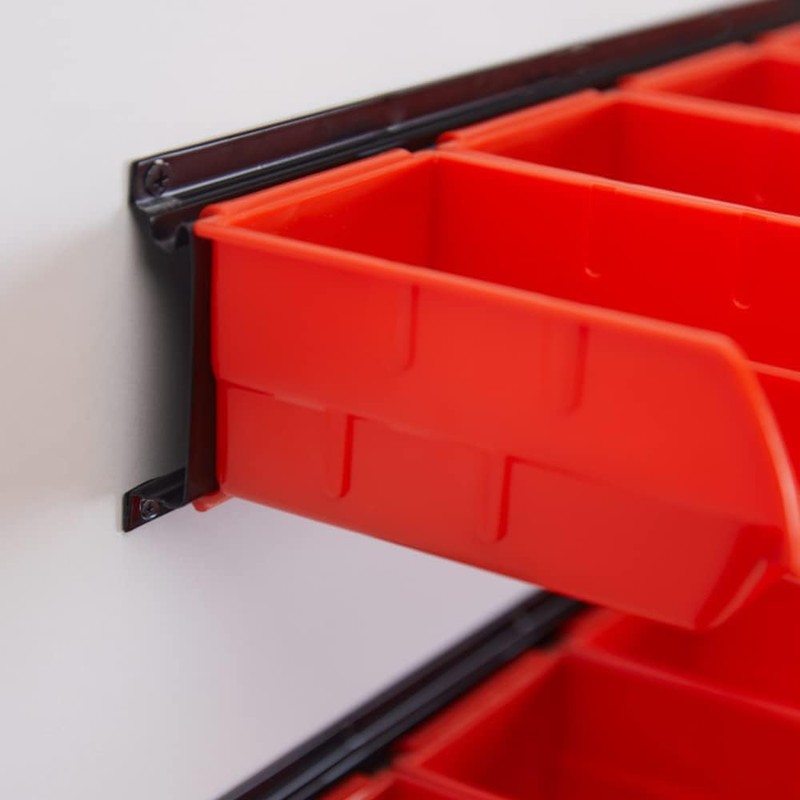Ultrawall Wall Mounted Storage Bins, Plastic Hanging Storage Organizer Bins,