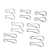 SHOWERORO 4sets Sturdy Stainless Steel Spring Hooks Metal Clips for