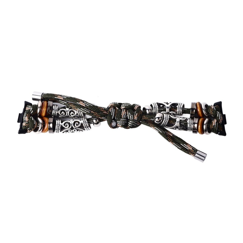 Smart Bracelet Strap Adjust Size Beaded Ethnic Style Replacement Wristband