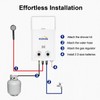 Hillhub Portable Propane Tankless 34,000BTU Water Heater, 1.32GPM Outdoor Shower