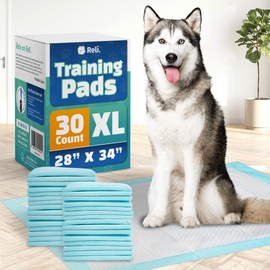 Reli. Dog Pee Pads Extra Large (30 Count) | Dog Pads XL, 28" x 34" | Super Absorbent Puppy Pee Pads | Leak-Proof Dog Training Pads | X-Large Puppy Pads for House, Crate Training | Disposable Potty Pad