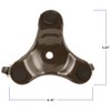 3 Wheel Dolly - Brown - 6" Diameter - 200