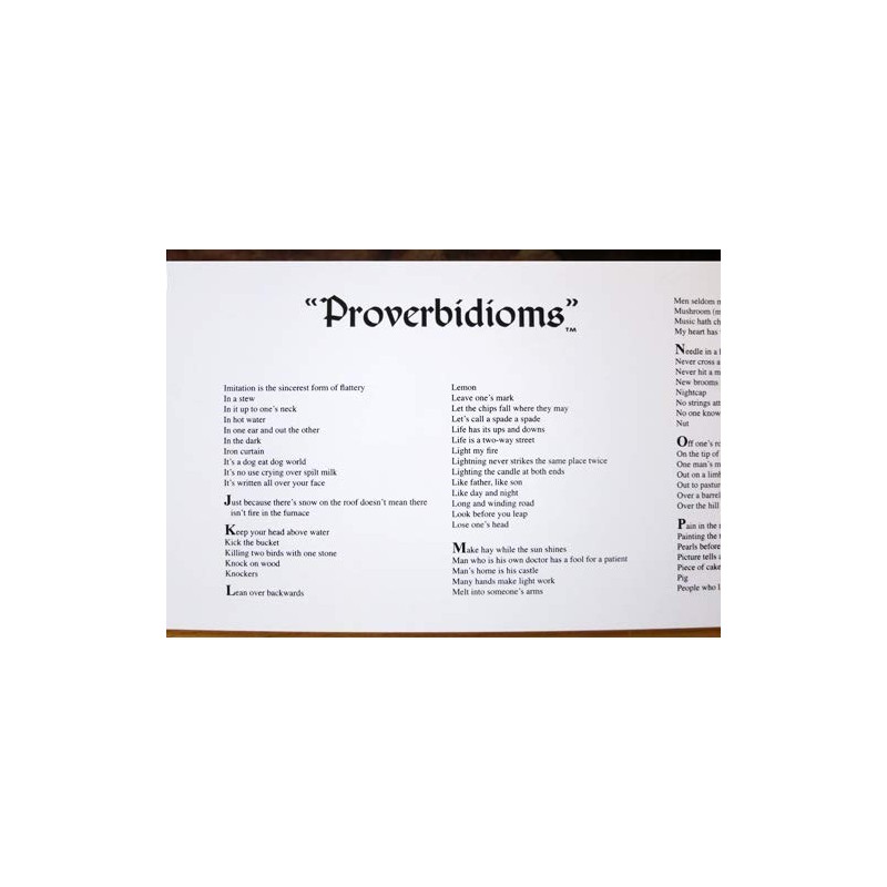 Proverbidioms Poster, New Hi-Rez Edition+
