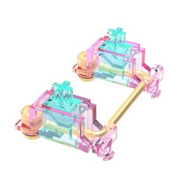 DUROCK Stabilizer V2, Screw in Stabilizers with 2u 6.25u 7u Wires, PCB Mount Keyboard Stabilizers for Mechanical Keyboards (V2 Pink Teal 80% Kit)