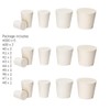 22Pcs Solid Rubber Stoppers，Lab Plug 000#-8# Sizes Tapered Lab Rubber