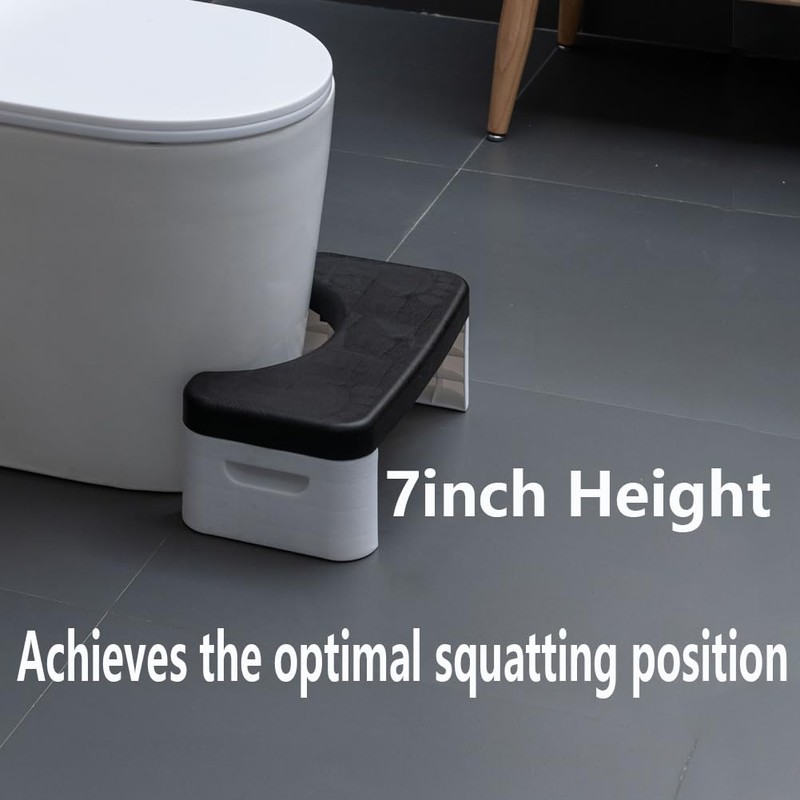 Folding Toilet Stool - Bathroom Potty Step for All Ages