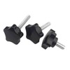 BOZONLI Star Handle Screws, Thread Clamping Knob, Black Plastic Hand