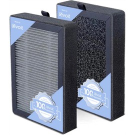 LEVOIT Purificador de aire de repuesto LV-H128-RF 3 en 1 Pre, H13 True HEPA, carbón activado, sistema de filtración de 3 etapas, filtro LV-H128 | AHAM