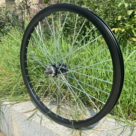 CDHPOWER Double Layer Alum Alloy Spoke Wheel 10G Spoke Rim Black Disc Brake (26" Front)