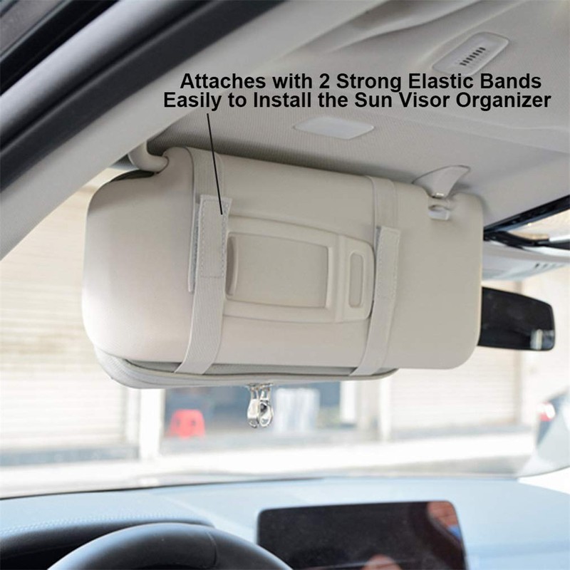 Kartisen Car Sun Visor Organizer, Auto Interior Accessories Pocket Organizer