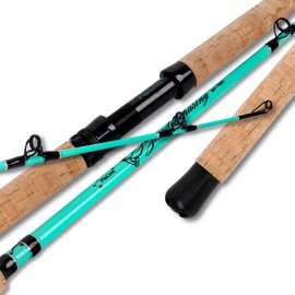 Fiblink Catfish Fishing Rods, 1 Piece/2 Piece Catfishing Pole, Portable Travel Medium Heavy Catfish Cat Casting Rod with Cork Handle(7'6"/8'/9') (2pc - 8MH (10-50lbs))