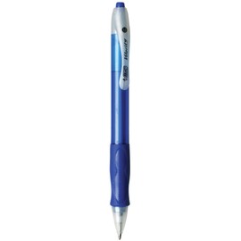 BIC Velocity Retractable Ballpoint Pens, Medium Point (1.0 mm), Blue Ink Pens, 12-Count Pack, With Comfortable Grip