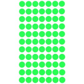 Royal Green Neon Green Sticker dot Removable Labels 15mm - Colored Circle Stickers (5/8 inch 19/32) - 770 Pack