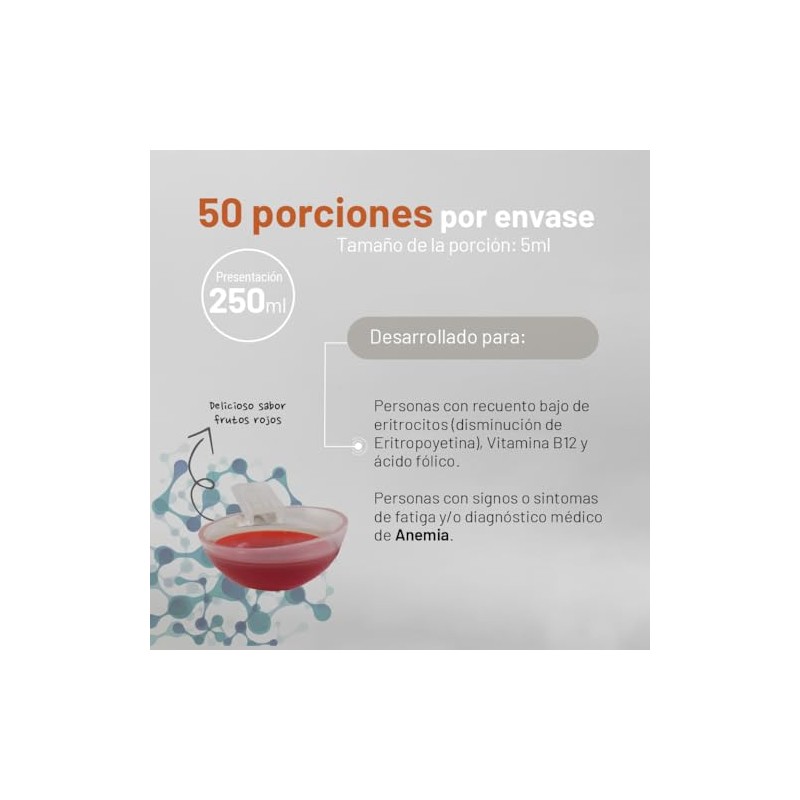 Hierro Liposomado Nin Frutos Rojos Ácido Fólico Vitamina B12 250