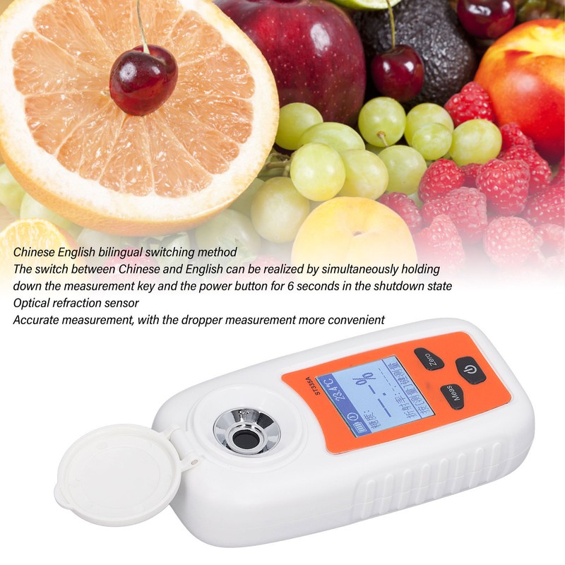 LCD Brix Digital Refractometer Non Slip Dust Proof Cover Digital