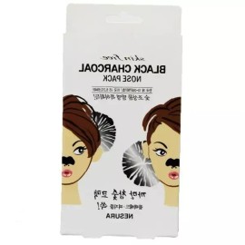 Chamsut 참숯 코팩 8p 블랙 차콜 모공 케어 피지 제거 각질 관리 코 전용 팩 피부 관리 Charcoal Blackhead Remover Nose Pack 8ea