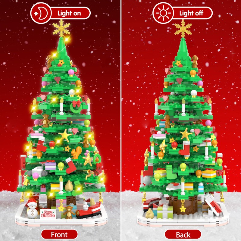 Wowok Christmas Building Blocks Toy - Christmas Tree Building Set,