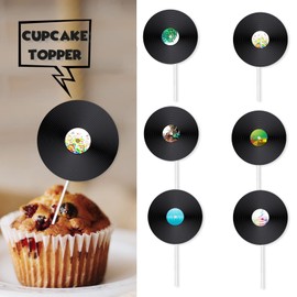 S-Cp-0456 ce Cream Fruit Dessert Cupcake Topper Colorful Glitter Happy Birthday Sensory Pop Game Theme Decor Supplies Baby Shower Boys Girls Birthday Party Decorations