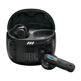 JBL Tune Flex Ghost 2 Wireless Bluetooth In-Ear Earphones with Noise Cancelling, 48 Hours Playback Time, IP54 Water and Dust Proof, Multipoint Connection, Ergonomic Design, Black Ghost