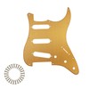 Phrilam SSS Anodized Aluminum Strat Pickguard for Fender Stratocaster, Gold