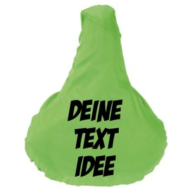 ShirtInStyle Premium Protective Cover Saddle Protector with Your Desired Text, Bicycle, Protection, Cover, Cover, Light Green