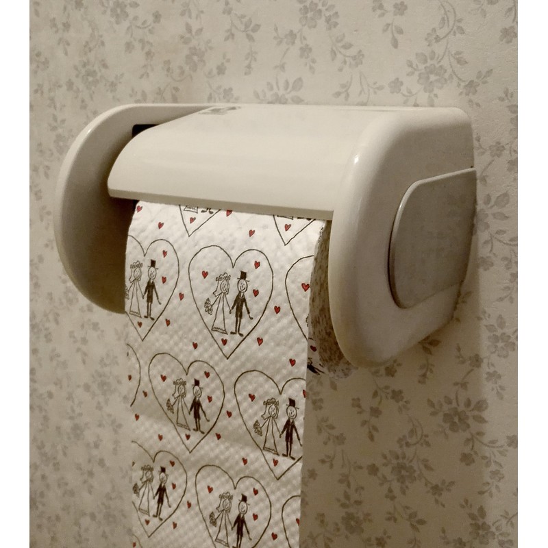 Unbekannt bedrucktes Toilettenpapier Hochzeit Box 10cm