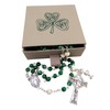 Westmon Works Irish First Holy Communion Rosary with Green Glass