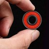 Drema Red Silver ABEC-9 608 RS Skateboard Longboard Bearings (8PCS),