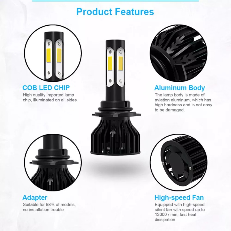 SHENKENUO 9005 HB3 LED Headlight Bulb for Car & Truck