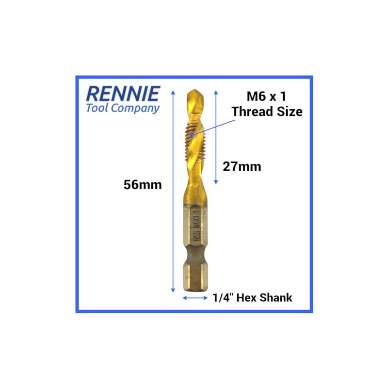 Rennie Tools - Pack Of 5 - M6 x 1