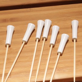 BambooMN 4.25" Decorative Golf End Sports Bamboo Cocktail Fruit Sandwich Picks Skewers for Catered Events, Holiday's, Restaurants or Buffet Party Supplies, 300 Pieces, White