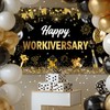 Mocsicka Work Anniversary Decorations Banner Happy Workiversary Backdrop Employee Appreciation