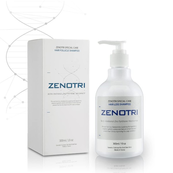 ZENOTRI Follicle Shampoo Hair loss Zero with Copper peptide, Biotin, Dexpanthenol, Pyrithione Zinc/Genetic Hair Care Solution