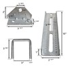 A.A 10" Galvanized Swivel Top Bunk Bracket Kit with Hardware