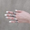 8PCS Boho Rings Set for Women Teen Girls Mushroom Finger