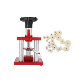 Hopoint Watch Press Tool, Screw Type Back Case Closer with 20 Dies for 18mm to 50mm Crystal Bezel & Snap Off Covers, Professional Watchmaker Repair Kit Closing Bench Mountable Machine DIY and Shops