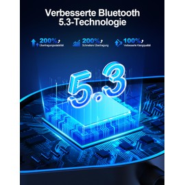 ISEYOU FM Transmitter Auto Bluetooth 5.3, Bluetooth Adapter Auto mit Bass Boost & Hi-Fi-Audio für KFZ-Freisprechen Musikplayer, 48W Max Schnelllade-Autoladegerät mit LED-Licht