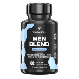 VITAL BOTANICS | Multivitamínico para Hombre Con Vitaminas, Minerales, Creatina, Guaraná, Zinc Y BCAA | 60 Cápsulas - 500 mg Por Porción | Men Blend | Suplemento Sin Aditivos | Energía Y Vitalidad