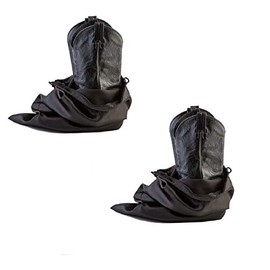 Tuff Guy Travel and Storage Boot Bags, Cowboy Boot Bag, Made of Strong Water Proof Ballistic Nylon w/Locking Drawstring (Black) -Travel Boot Bags, 23" X 19" (2 Pack)