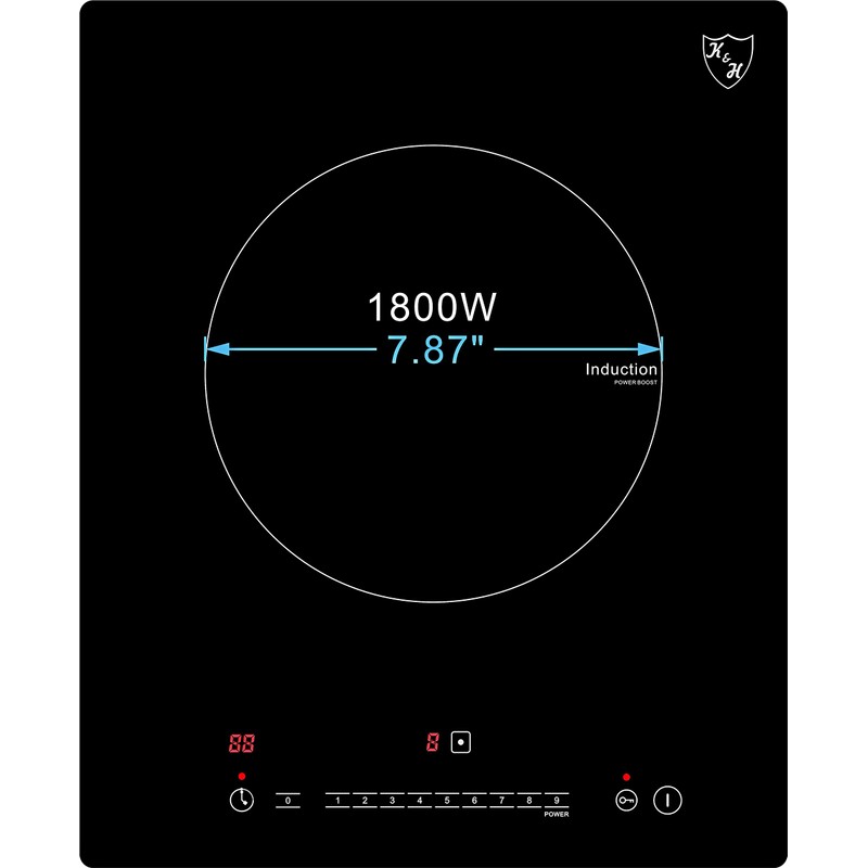 K&H Single Portable Burner Built-in Induction Electric Stove Top Sensor