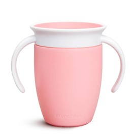 Munchkin Miracle 360 Cups for Toddlers sippy cups, toddler cups spill proof with Dentist Recommended Spoutless Design, BPA-Free Kids Cups, Easy to Clean, 7 oz, (Rose)