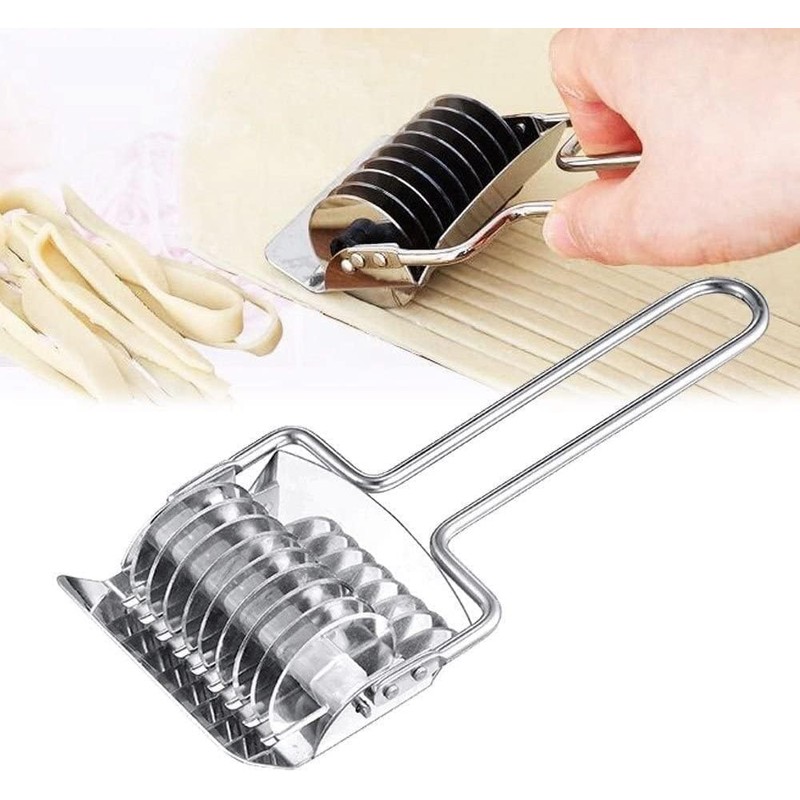 LATRAT Stainless Steel Dough Cutter, Manual Pasta Machine, Pasta Maker